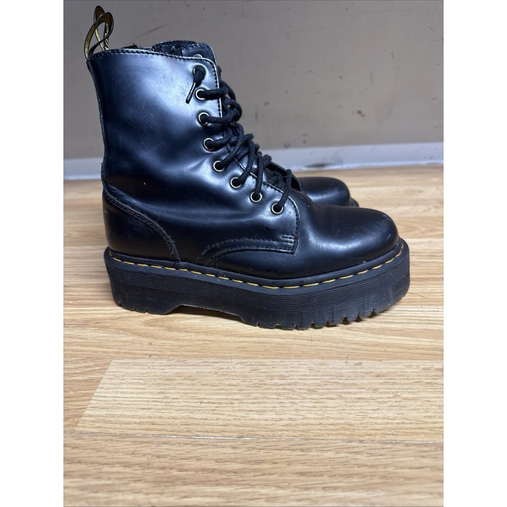 Dr. Martens Jadon Platform Black Leather Men's Boot Size 38 Women's 7.5 Men 5.5